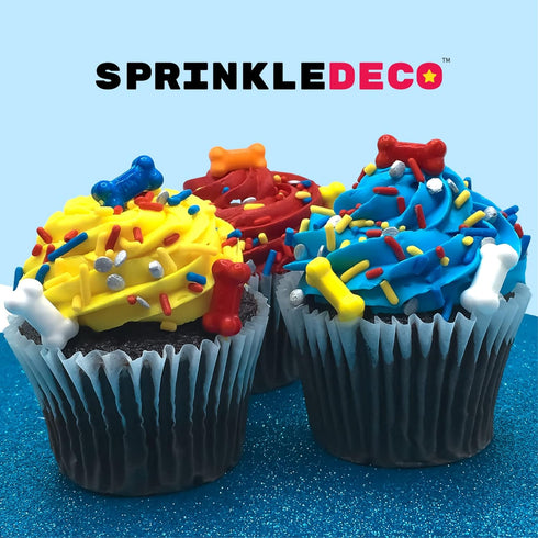 Dog Bones Edible Confetti Sprinkles Cake Decoration Cookie Cupcake Ice Cream Donut Quins - 4oz...