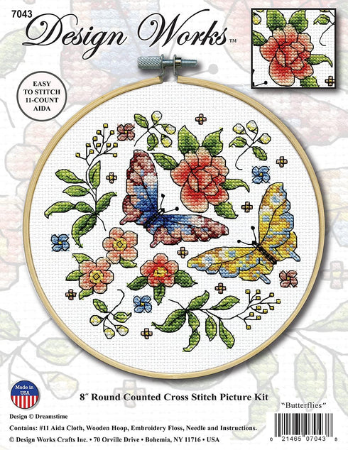 Design Works Crafts Janlynn Counted Cross Stitch Kit, Butterfly...