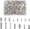 KISSITTY 150pcs/box 15 Style Antique Silver Tibetan Spacer Tube Beads Alloy Metal Charms for Bracelet Necklace Jewelry Making...