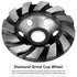 SUNJOYCO 4.5 inch Concrete Grinding Wheel, 12-Segment Heavy Duty Turbo Row Diamond Cup Grinding Wheel Angle Grinder Disc for Granite Stone Marble ...