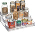 iDesign 3-Tier Spice Rack Organizer for Cabinets, Pantry or Countertop - Clear - Made in USA...