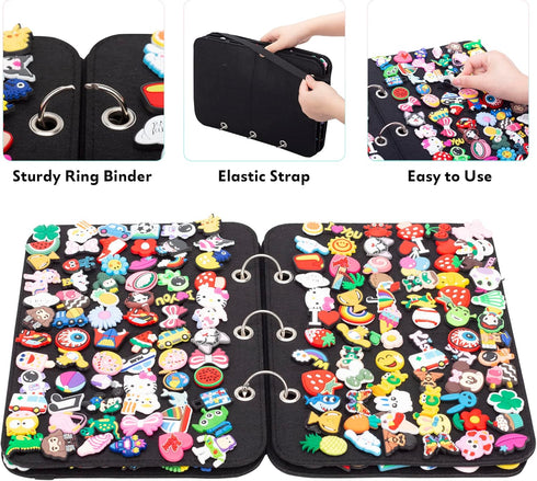 PACMAXI Shoe Charms Display Holder, Shoe Charm Organizer, Shoe Charm Collection Booklet (Not Include Any Accessories)...