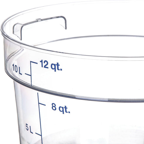 Carlisle FoodService Products Storplus Round Food Storage Container with Stackable Design for Catering, Buffets, Restaurants, Polycarbonate (Pc), ...