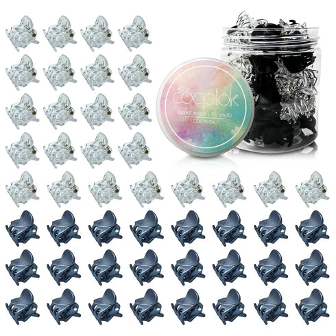 Multi-Color Small Hair Clips Pins Clamps Non Slip Hair Claw for Girls & Women of All Ages - Durable Plastic Jaw Clips to Prevent Hair Slippage(48P...