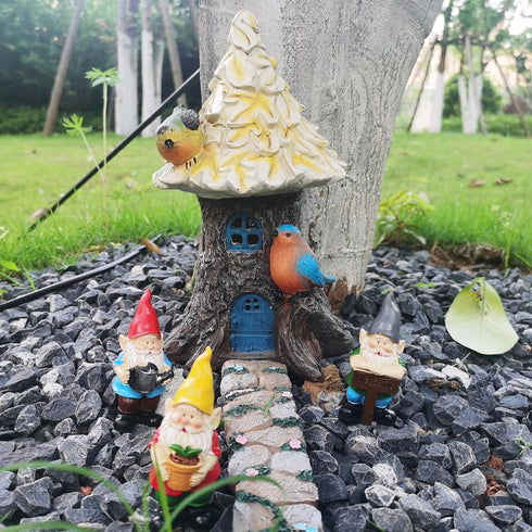 Miniature Gnome Figurines Fairy Gardens Gnomes Fairy Garden Accessories Gift for Garden Little Gnomes...