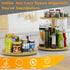 Lazy Susan Organizer Homerays 9 Inch Non-Skid Bamboo Lazy Susan for Kitchen Rotating Spice Rack for Kitchen Cabinet, Wood Turntable for Kitchen Co...