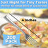 Super Elegant, BPA Free 200ct Plastic Tasting Forks. Mini Cocktail or Sampling Fork Set for Appetizers, Shrimp and Seafood. Durable, Recyclable 4 ...