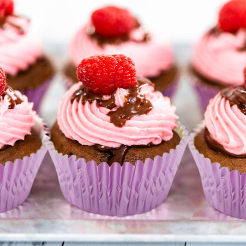 Fox Run Light Pink Foil Muffin and Cupcake Liners, Set of 32 Standard Size Wrappers...