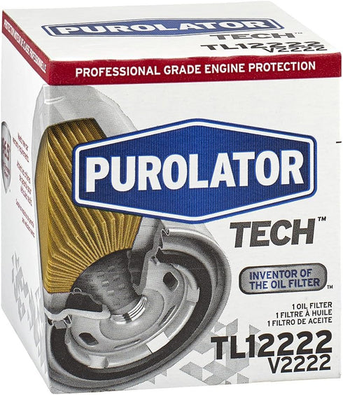 Purolator TL12222 PurolatorTECH Spin On Oil Filter Compatible With Ram 1500, Chevrolet Silverado 1500, Silverado 2500 HD, Jeep Compass, Cherokee, ...