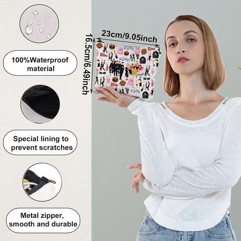 WZMPA Grease Danny & Sandy Travel Makeup Bag Grease T Bird Pink Ladies Inspired Gift Grease Broadway Musical Zipper Pouch Bag (RYDELL)...