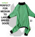 LovinPet Big Pitbull Dog Pajamas, Cotton Green and Grey Stripe Dog Shirt, Pure Cotton Large Breed Dog Jammies, Pet Pj's/XL...
