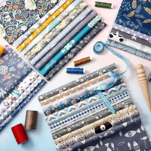 30 Pieces 10 x 10 Inches Fabric Printed Bundle Squares Floral Fabric Patchwork Sewing Quilting Bundles Assorted Pattern Fabric for DIY Scrapbook C...