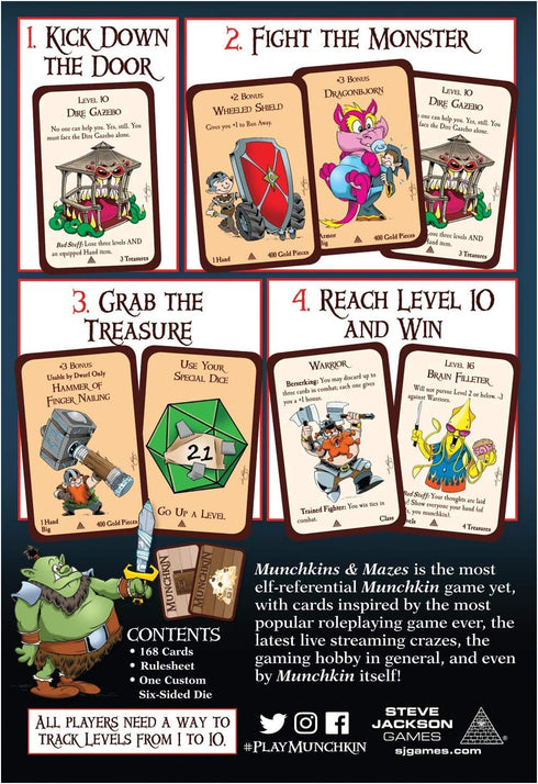 Steve Jackson Games Munchkins & Mazes Card Game | Family Card Game | Game for Adults, Kids, & Family | Fantasy Adventure Roleplaying Game | Ages 1...