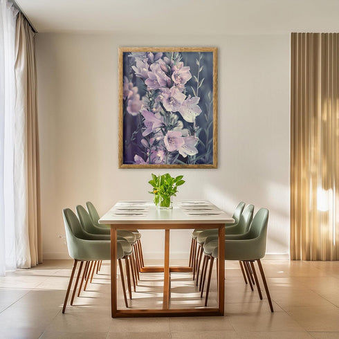 Posterizer 1 pcs-dainty pastel purple and pink flowers-Floral & Botanical Art-Abstract & Modern Art-Decor for Home & Office- UNFRAMED Wall Art...