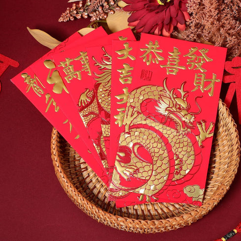 LIOOBO Chinese Red Envelopes: Lunar New Year of Money Envelopes, 2024 Chinese New Year Spring Festival Supplies (L-001 36Pcs)...