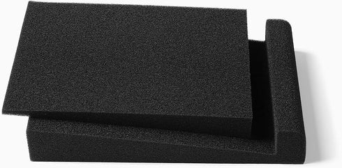 SS5 Studio Monitor Isolation Pads, High-Density Acoustic Foam Tilted Tabletop & Desktop Speaker Stands for Midsize Bookshelf Computer Speakers, Pr...