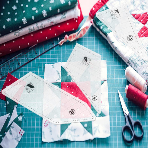 Quilting Rulers and Templates, 5Pcs Creative Quilting Cutting Template Quilt Templates Acrylic for Cutting Patterns, Quilt Ruler Set Quilting Supp...