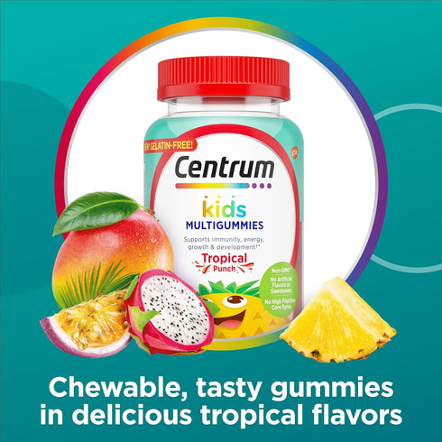 Centrum Kids Multivitamin Gummies, Tropical Punch Flavor Made With Natural Flavors, 150 Count, 150 Day Supply...