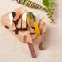 Beadthoven 18pcs/9 Pairs Natural Wood Resin Rectangle Bar Charms Bohemian DIY Earrings Pendants Mixed Colors Vertical Bar Wooden Pieces Pendants f...