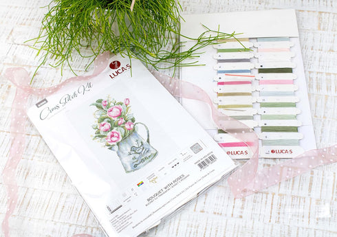 Cross Stitch Kit Luca-S - Bouquet with Roses, B7006...
