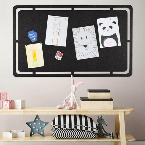 SEG Direct Large Felt Pin Board for Wall, Memo Board 28" x 17", Bulletin Board and Notice Board with 35 Push Pins for Notes, Pictures, Office Home...