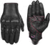Women ’s Touchscreen Motorcycle Gloves Full Finger Black Leather Armored Ladies Motorbike Gloves (G01W-Black Leather with Rose Line, M)...