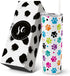 SassyCups Vacuum Insulated Stainless Steel Dog Paw Print 20 oz Tumbler with Straw and Lid...