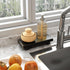 HGF Wood Pedestal Stand Risers for Decor, 8.7'' x 3.5'' Small Farmhouse Wooden Riser Soap Stand for Table Countertop Kitchen Sink Decor, Footed Tr...