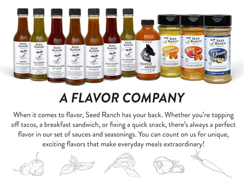 Seed Ranch Gourmet Smoked Jalapeno Hot Sauce, 5 Fl Oz - Medium Heat - Chipotle Pepper, Dates, Cumin & Carrots - Vegan, Non-GMO - Tacos, Burritos, ...