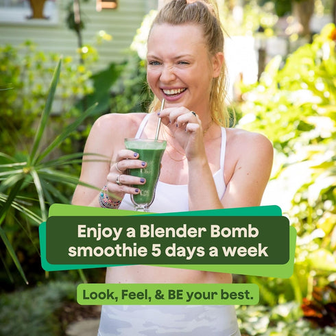 The Bomb Co. Blender Bomb, Glow Getter, Superfood Smoothie Supplement, Smoothie Mix with Flax, Hemp, Irish Sea Moss, & Amino Acids for Hair & Skin...