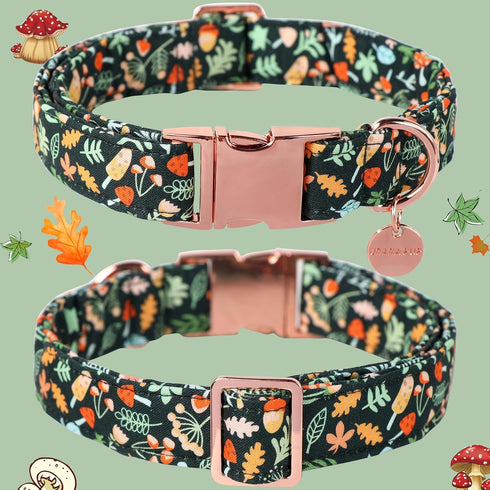 Daisy Fall Cotton Dog Collar with Metal Buckle Gift Autumn Collar for Small Medium Large Girls or Boys Dogs Cute Durable Comfortable Pet Collars...