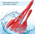 Silicone Rice Paddle Spoon 2PCS, Non Stick Heat Resistant Kitchen Works for Rice,Mashed Potato. (Casual Red)...