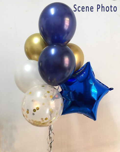 Birthday Decorations Royal blue Gold – Glabby Happy birthday Balloon Foil Banner for Boys Men Bday Party Decor Supplies (Navy Blue)...