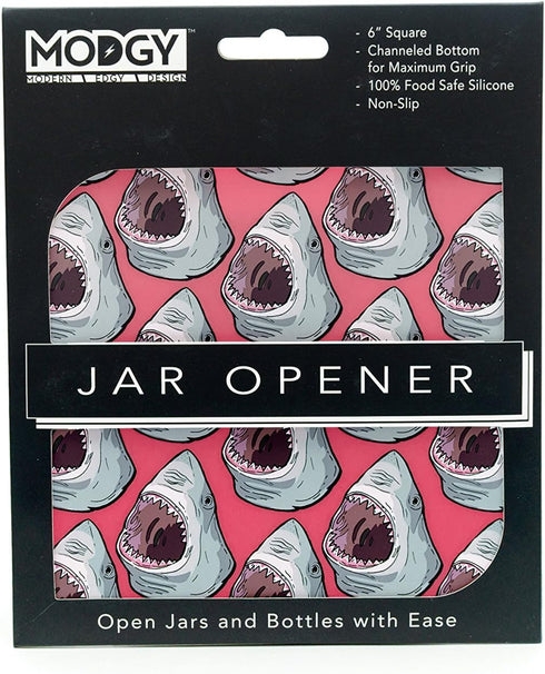Modgy Silicone Jar Lid Opener Gripper Pad for Opening Mason Jars Glass Bottle Lids, Sharktacular...