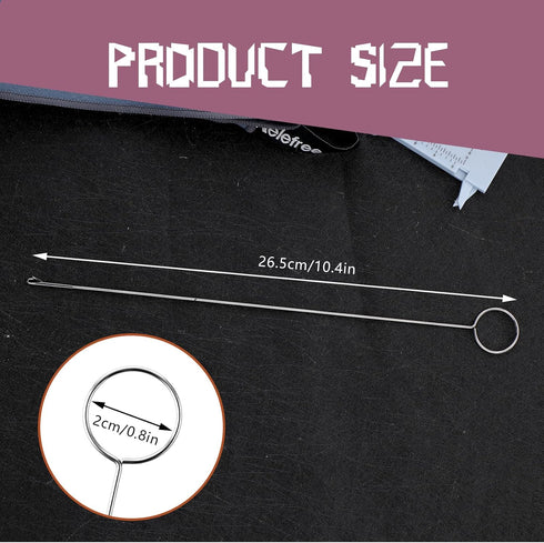 4 PCS Loop Turner Tool for Silicone Beads Loop Turner Needle Hook with Latch Tongue Crochet Tool Sewing Loop Turner Hook for Fabric Tube Straps Be...