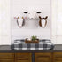 NoJo Plush Fleece Grey & White Cow Head Wall Decor, Charcoal, White, Peach...