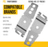 PartsBroz WP8269145 Dishwasher Bracket 8269145 (2-Pack) - Compatible With Whirlpool Dishwasher Mounting Bracket, KitchenAid, Kenmore, Maytag - Rep...
