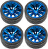 ShareGoo OD 2.55" Rubber Tires w/Plastic Wheel Rims 12mm Hex Compatible with HSP Tamiya Kyosho Traxxas Sakura WLtoys 1/10 RC On Road Racing Tourin...
