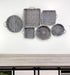 AuldHome Design Rustic Willow Basket Trays, Set of 3 (Round, Gray Washed); Natural Wicker Decorative Farmhouse Trays...