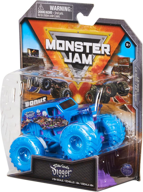 Monster Jam 2022 Spin Master 1:64 Diecast Truck with Bonus Accessory: Hyper Fueled Son-uva Digger...