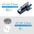 JST SM 2.5 mm Pitch 2-Pin JST Connector IC Male Plugs, Female Sockets Housing and Male/Female T-Shaped Crimp Terminal Connector. 50 Sets/300 Piece...