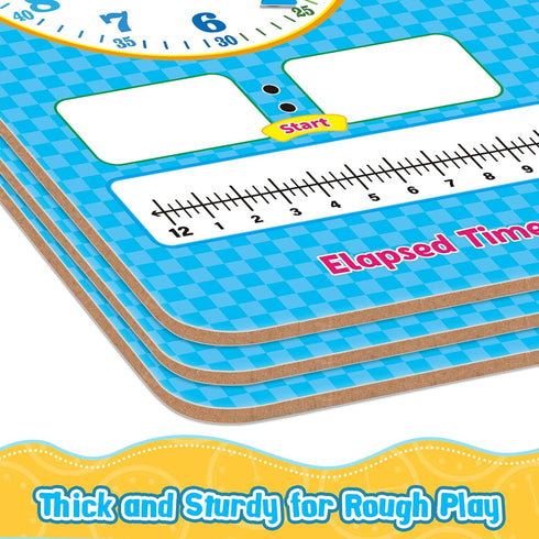 Learning Clock for Kids Toddler Teaching Clock Telling Time Dry Erase Board Preschool Kindergarten 1st 2nd Grade School Homeschool Supplies Educat...