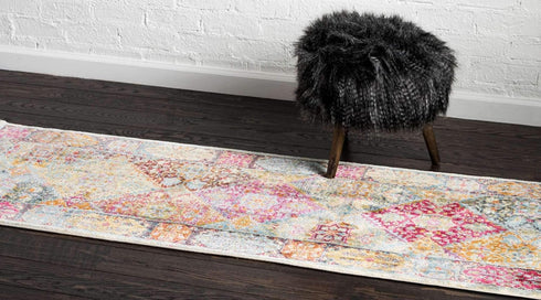 Unique Loom Baracoa Collection Area Rug - Marta (2' 2" x 6' 1" Runner, Multi/ Burgundy)...