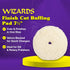 Wizards Finish Cut Buffing Pad - Velcro Backed, Blended Wool and Polyester, One-Step Buffer for Car Detailing - Cutting and Finishing Pad in One f...