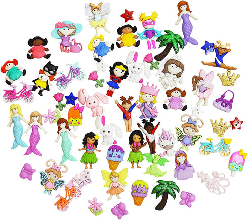 Dress It Up Buttons Girl's 12307-12 Pack Bundle...