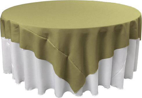 LA Linen Polyester Poplin Washable Square Tablecloth, Stain and Wrinkle Resistant Table Cover 72x72, Fabric Table Cloth for Dinning, Kitchen, Part...