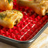 Silicone Baking Mat - 16x11.5" Non Stick Silicone Cooking Mat Fat Filtering Red Pyramid Design, for Roasting, BBQ & Pastry Making - Oven and Micro...