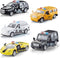 Die Cast Metal Little Toy Cars Set of 5, Openable Doors Pull Back Car Gift Pack for Kids (Police car)...