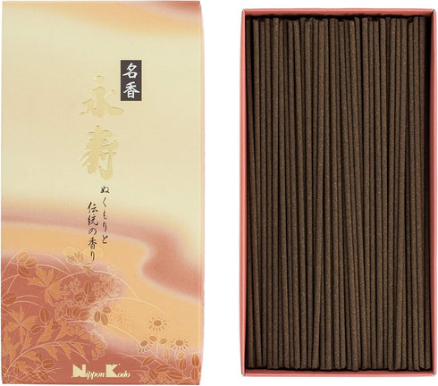 Nippon Kodo 22051 Eiju Meiko Incense, Cinnamon and Amber, Brown, 16 x 8.5 x 3.5 cm...
