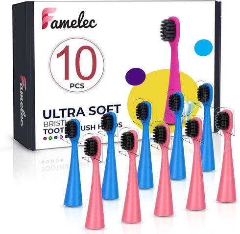 10Pcs for Burst Kids Replacement Heads, Perfect Fit for Burst Toothbrush Heads Kids, Ultra Soft Bristles for Deep Clean, Perfect for Burst Kids To...